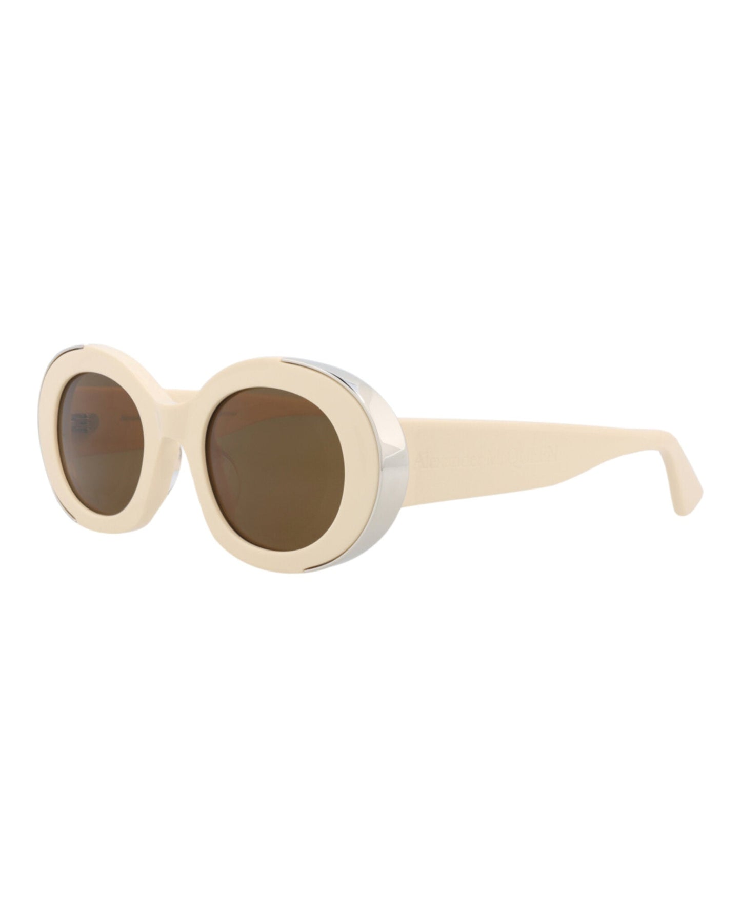 Alexander McQueen Round-Frame Recycled Acetate Sunglasses