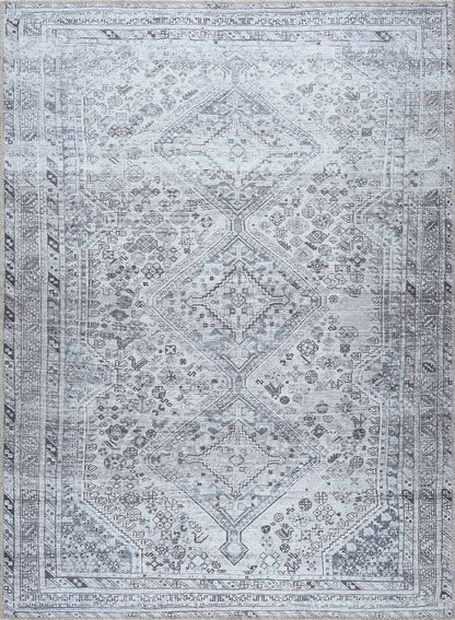 Barny Gray Denim Washable Rug - Clearance