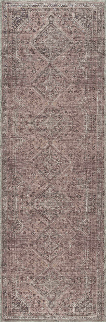 Barny Brown Flat Pile Washable Rug - Clearance