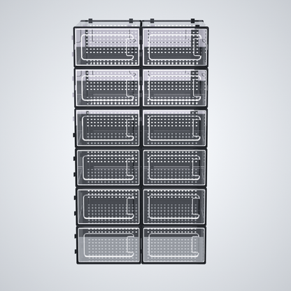 12 Pack of Plastic Stackable Shoe Boxes