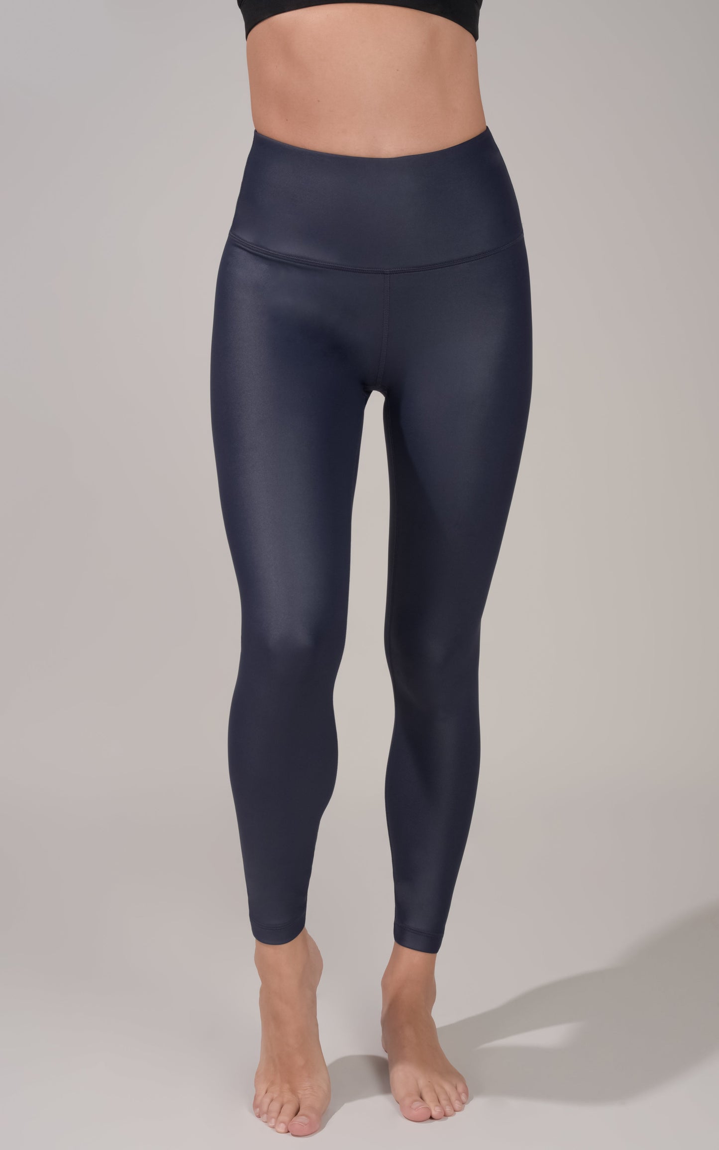 90 Degree by Reflex Interlink Faux Leather High Waist Cire 7/8 Ankle