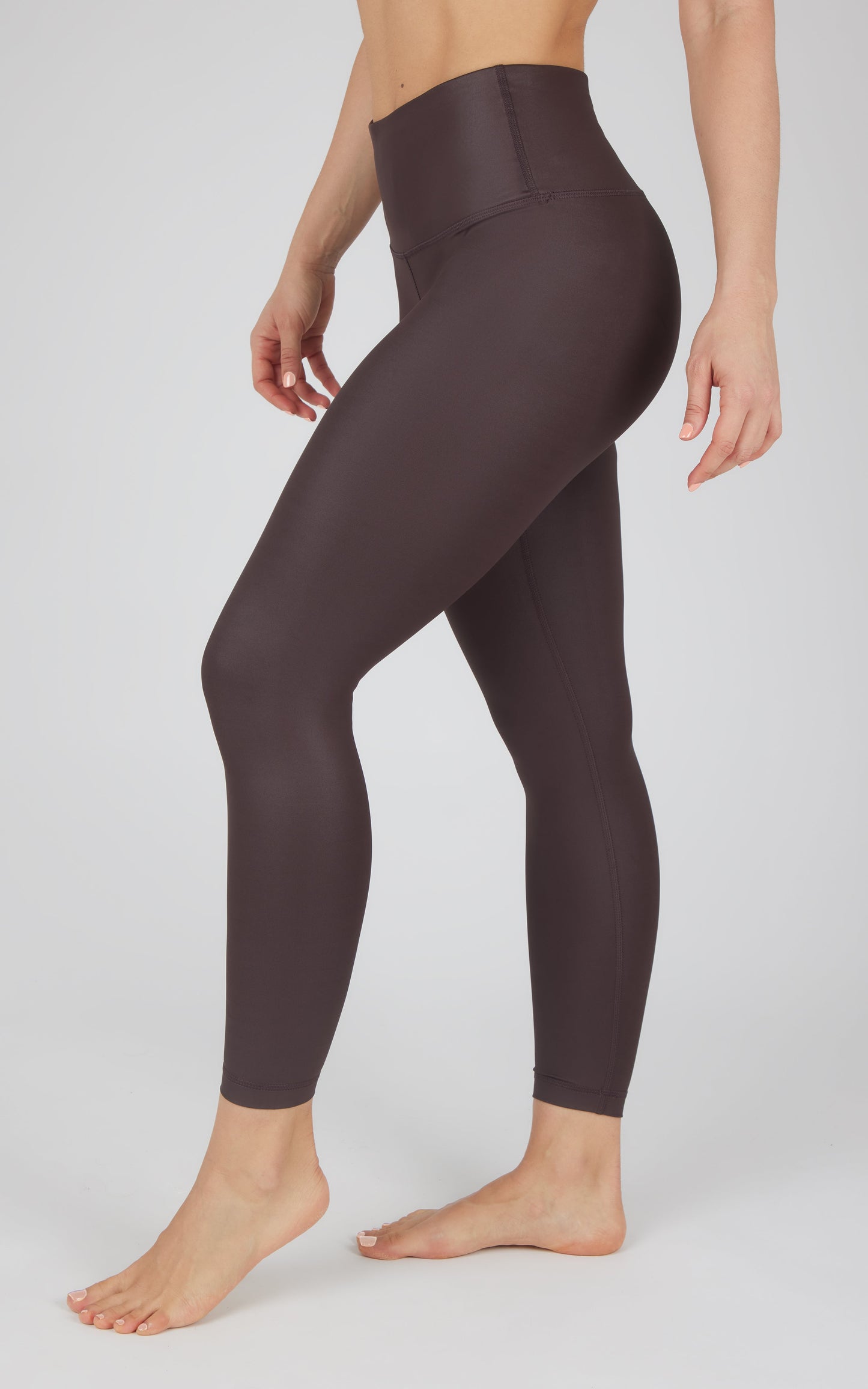 90 Degree by Reflex Interlink Faux Leather High Waist Cire 7/8 Ankle