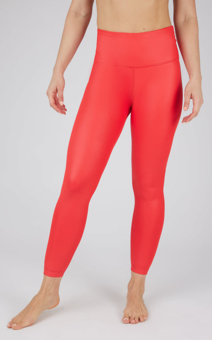 90 Degree by Reflex Interlink Faux Leather High Waist Cire 7/8 Ankle