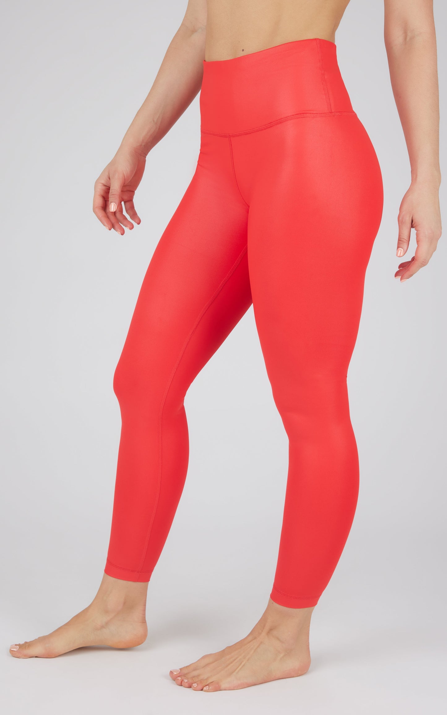 90 Degree by Reflex Interlink Faux Leather High Waist Cire 7/8 Ankle
