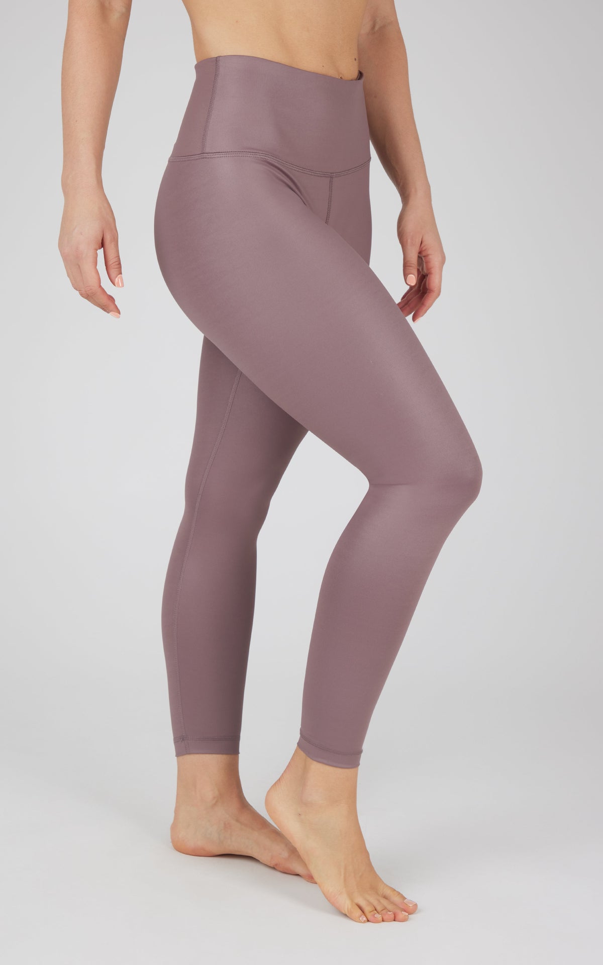 90 Degree by Reflex Interlink Faux Leather High Waist Cire 7/8 Ankle