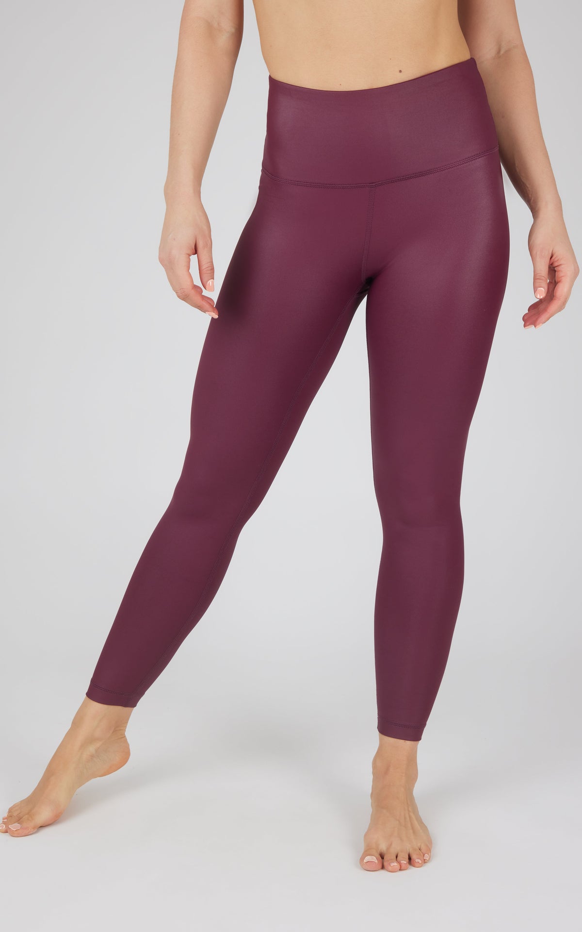 90 Degree by Reflex Interlink Faux Leather High Waist Cire 7/8 Ankle