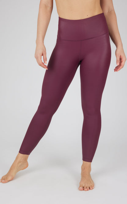 90 Degree by Reflex Interlink Faux Leather High Waist Cire 7/8 Ankle