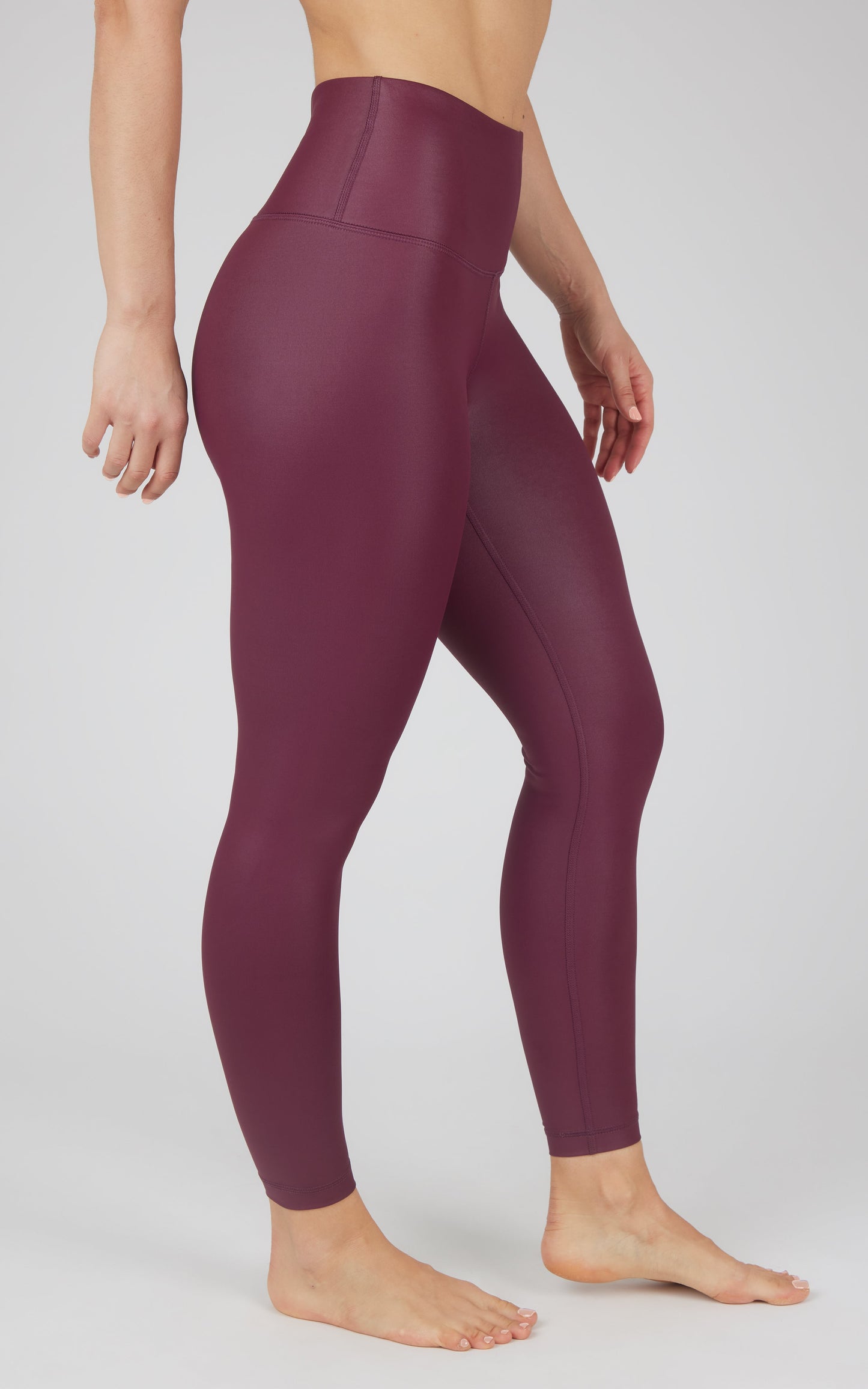 90 Degree by Reflex Interlink Faux Leather High Waist Cire 7/8 Ankle