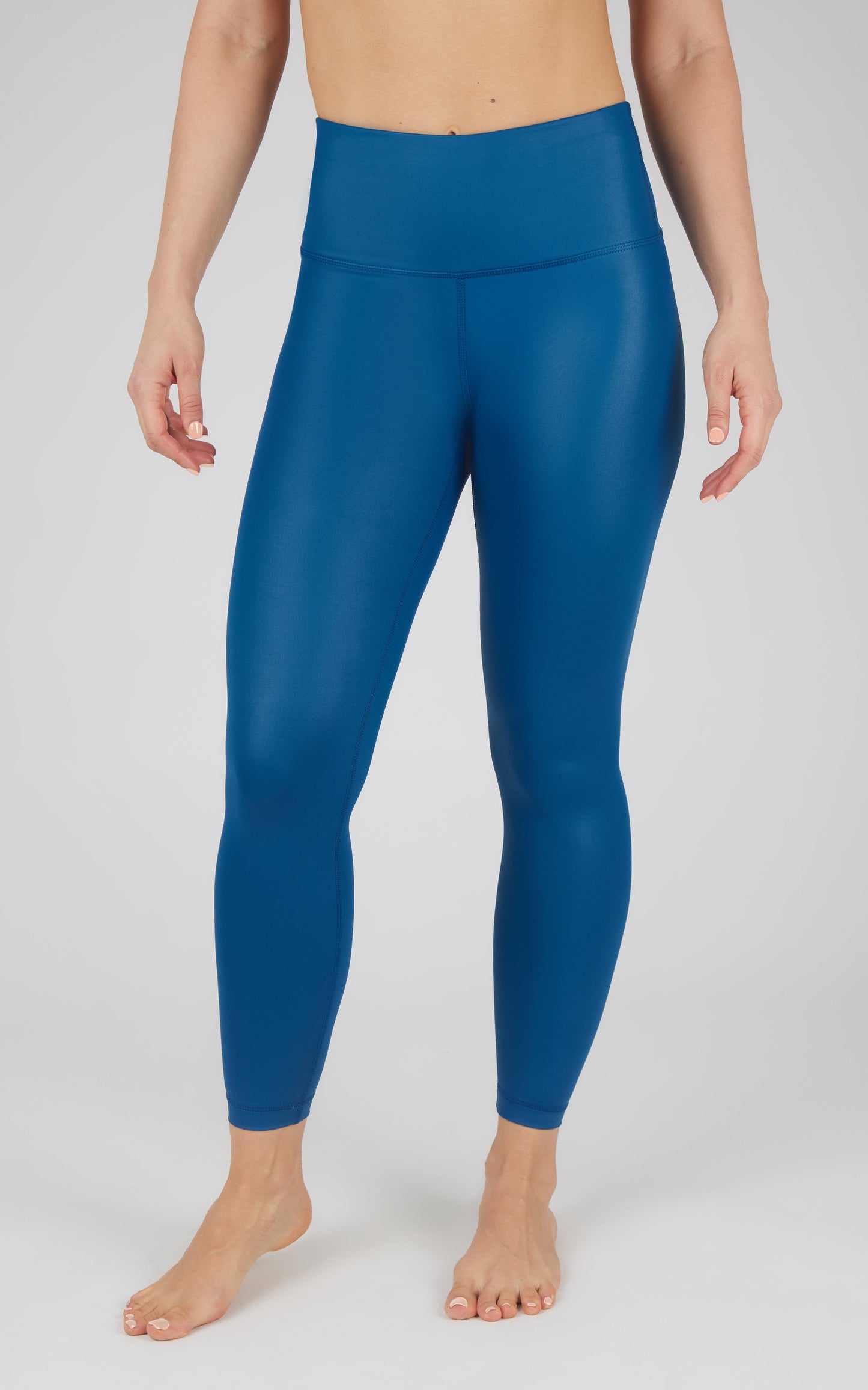 90 Degree by Reflex Interlink Faux Leather High Waist Cire 7/8 Ankle