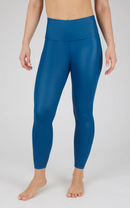 90 Degree by Reflex Interlink Faux Leather High Waist Cire 7/8 Ankle