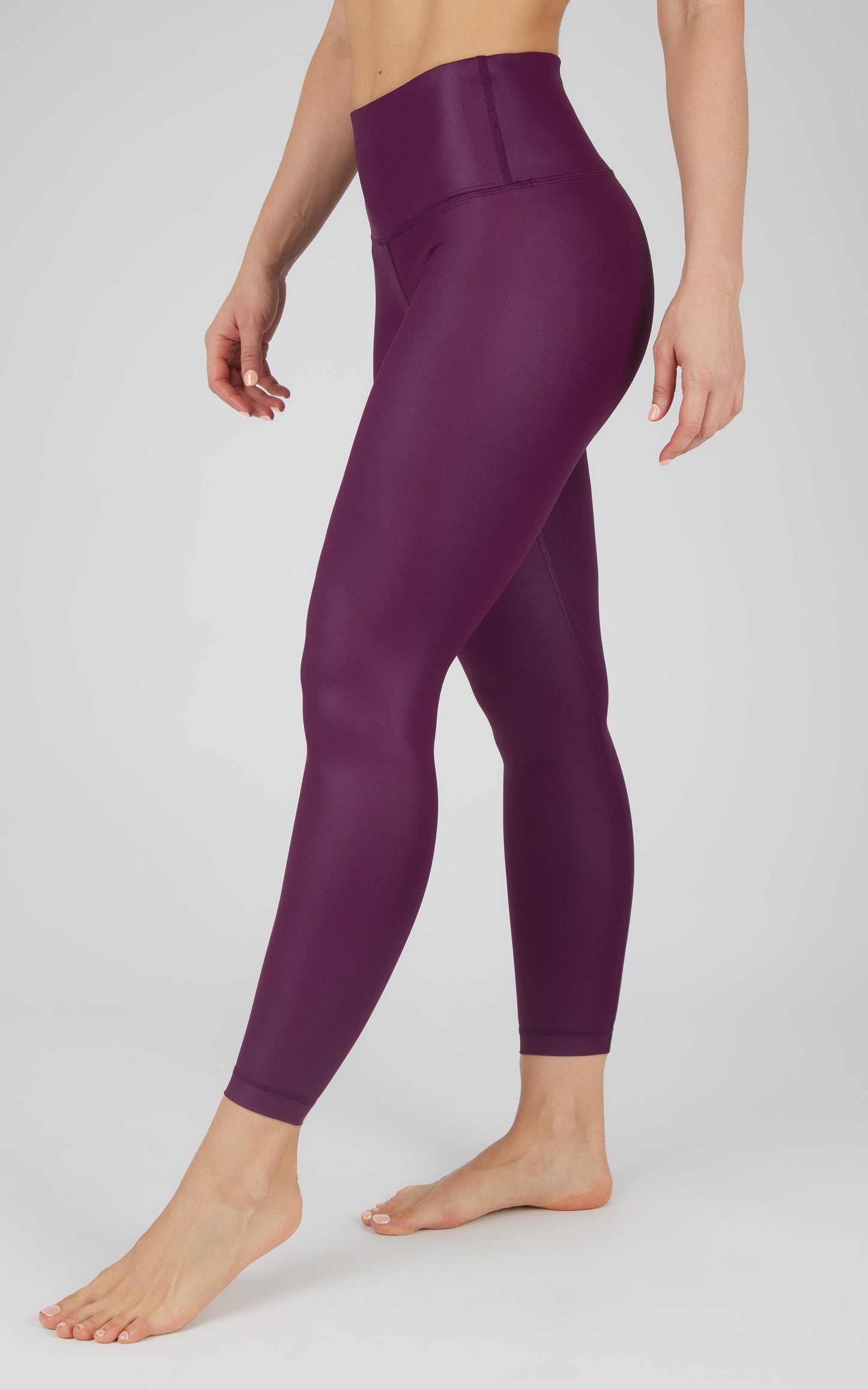 90 Degree by Reflex Interlink Faux Leather High Waist Cire 7/8 Ankle