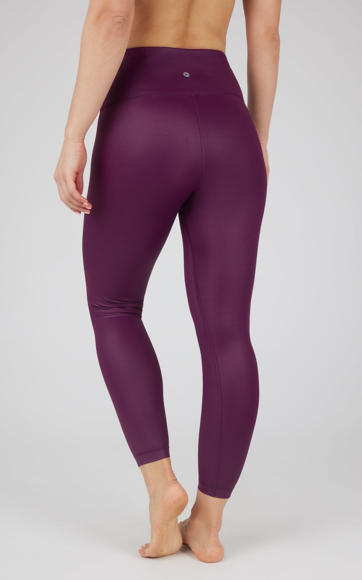 90 Degree by Reflex Interlink Faux Leather High Waist Cire 7/8 Ankle