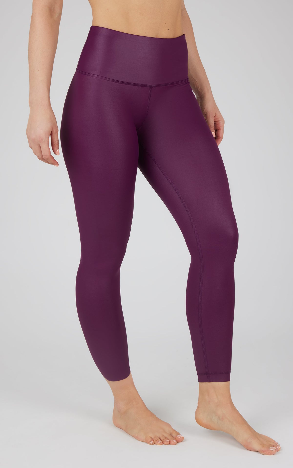 90 Degree by Reflex Interlink Faux Leather High Waist Cire 7/8 Ankle