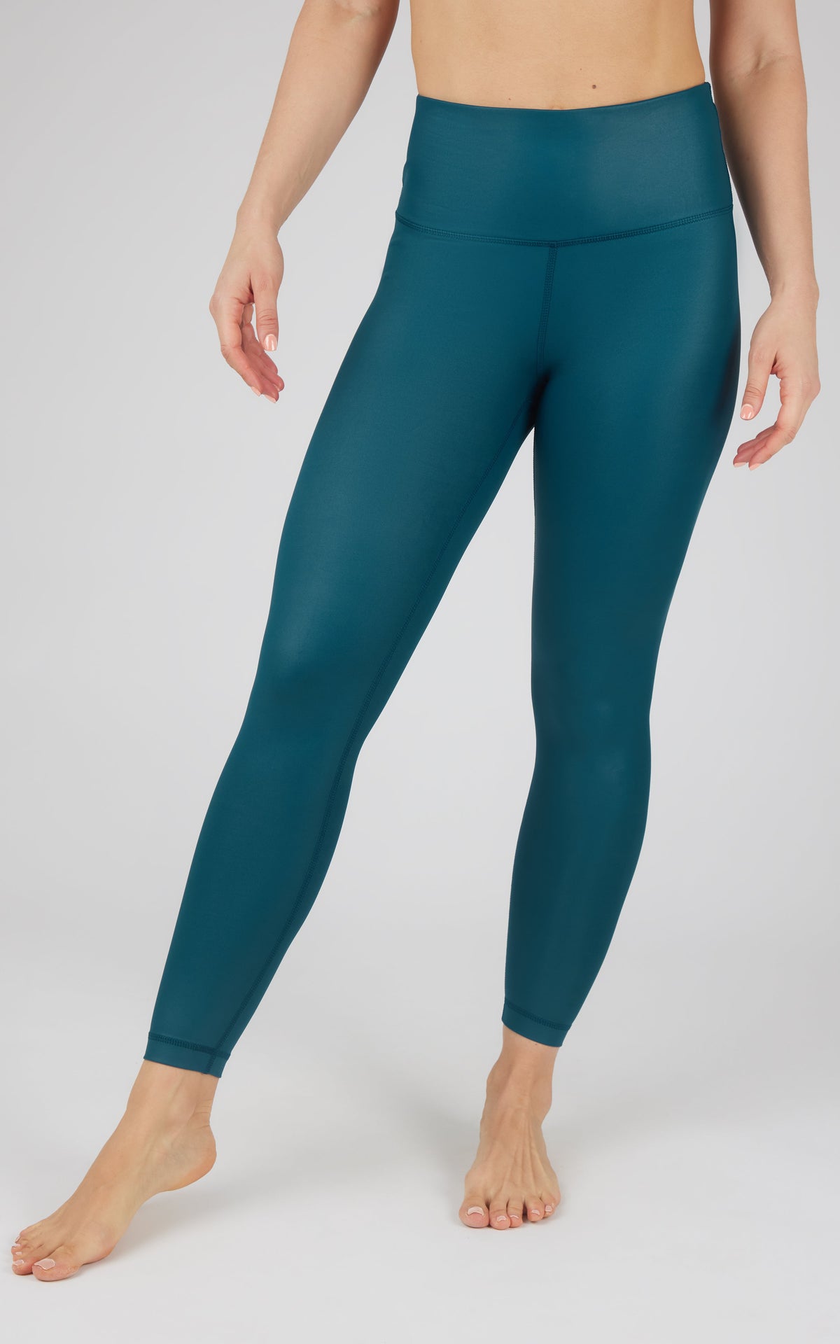 90 Degree by Reflex Interlink Faux Leather High Waist Cire 7/8 Ankle