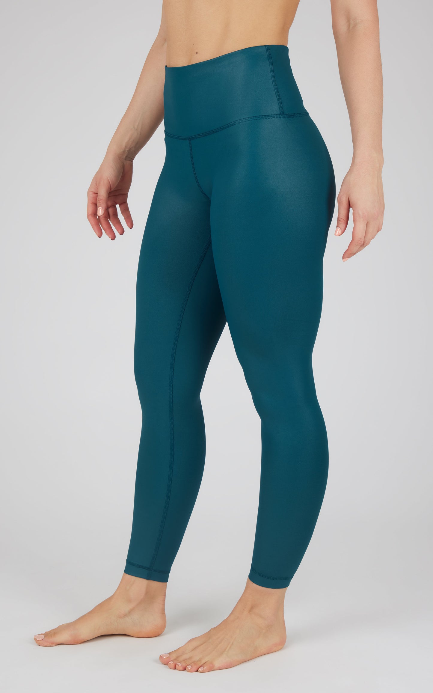 90 Degree by Reflex Interlink Faux Leather High Waist Cire 7/8 Ankle