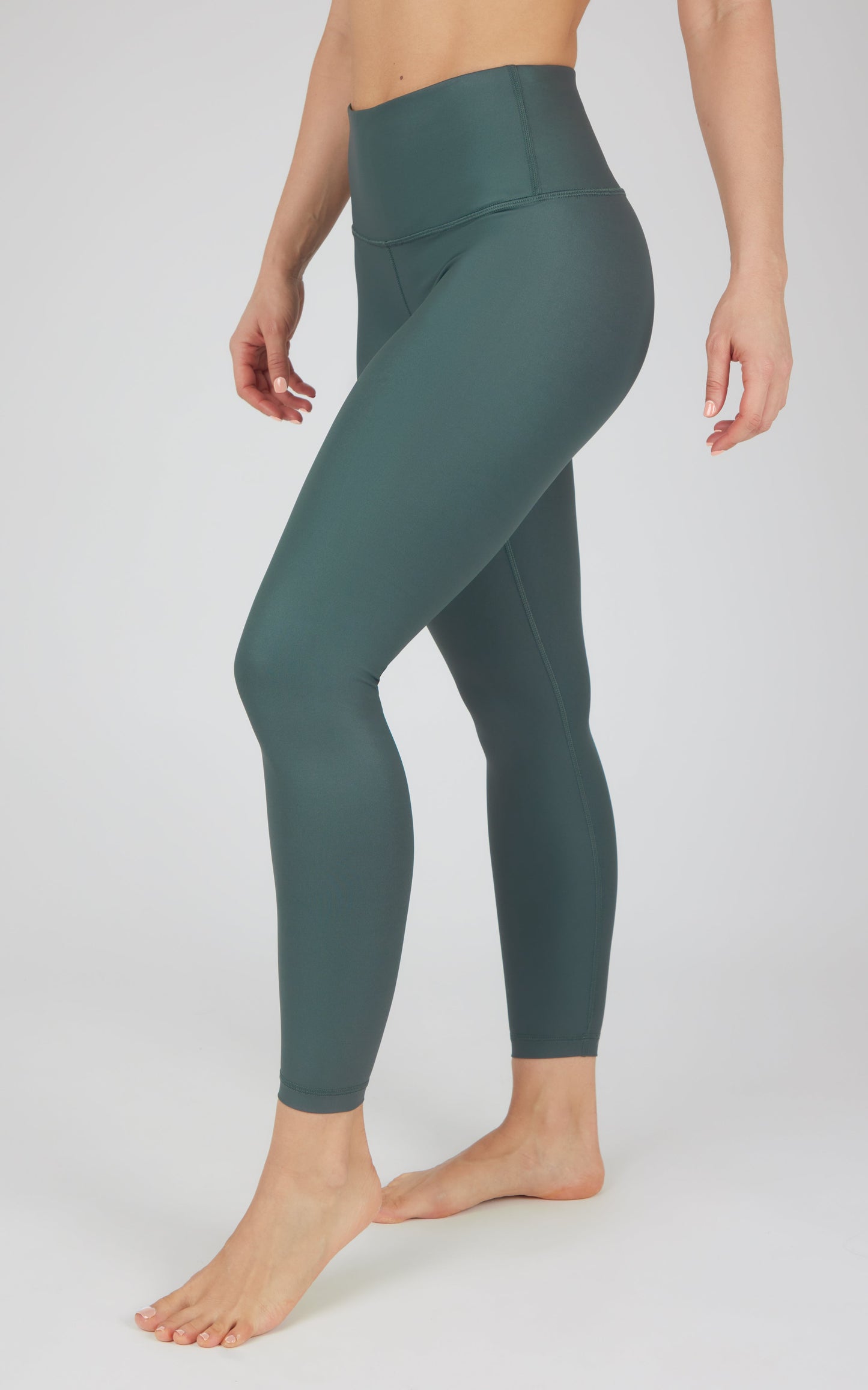 90 Degree by Reflex Interlink Faux Leather High Waist Cire 7/8 Ankle