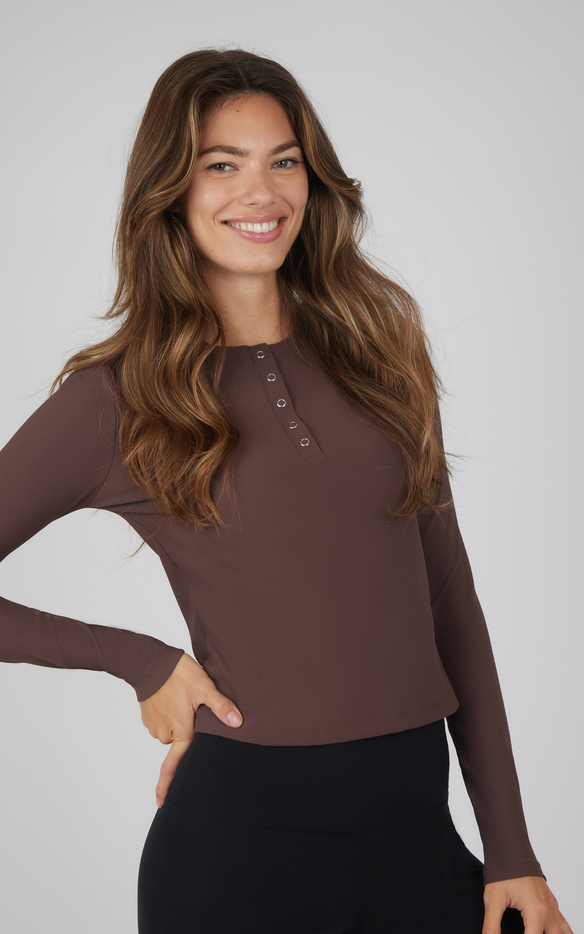 90 Degree by Reflex 2 PK Heather Long Sleeve Crewneck