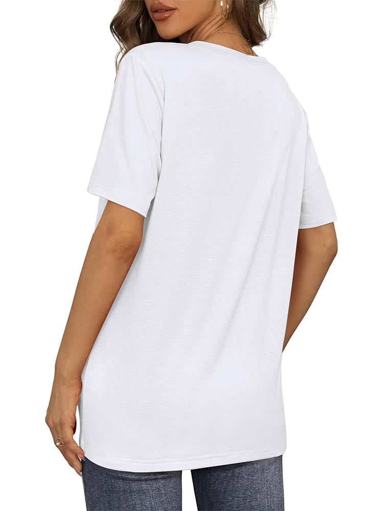 Womens V Neck Short Sleeve T Shirts