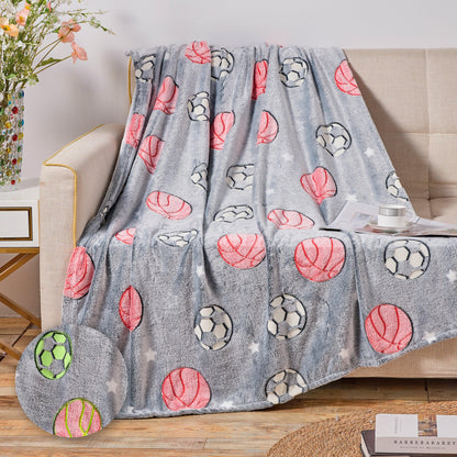 Elegant Comfort Glow In the Dark 50" x 60" Throw Blanket - Velvety Feel, 50 X 60 inches