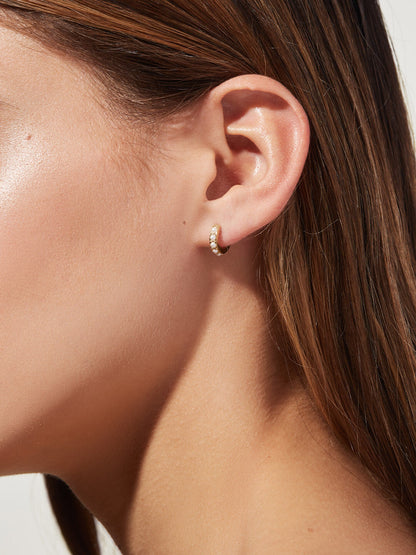 Ashley Pearl Huggie Hoops