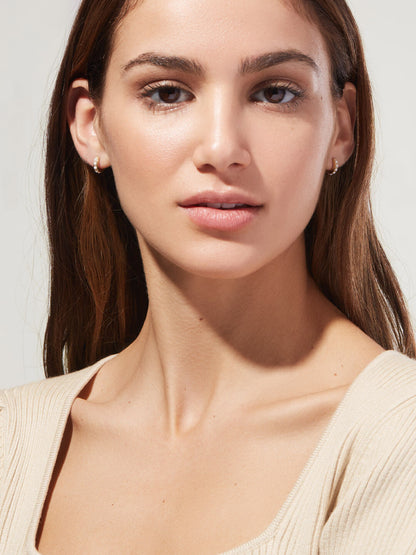 Ashley Pearl Huggie Hoops