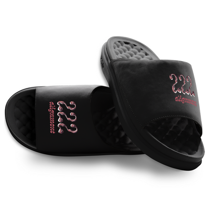 222 Angel Number Motive Slide Sandals