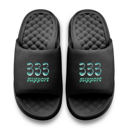 333 Angel Number Motive Slide Sandals