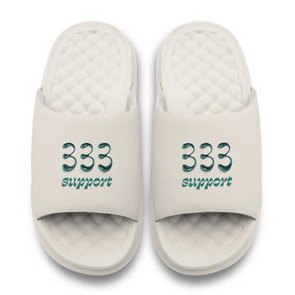 333 Angel Number Motive Slide Sandals