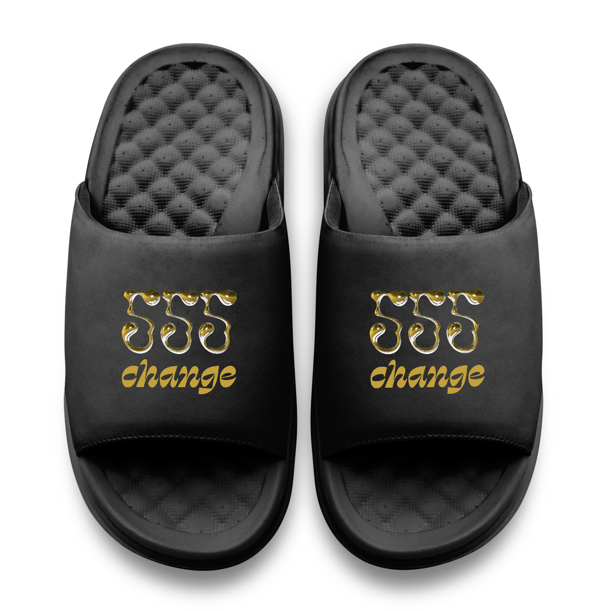 555 Angel Number Motive Slide Sandals