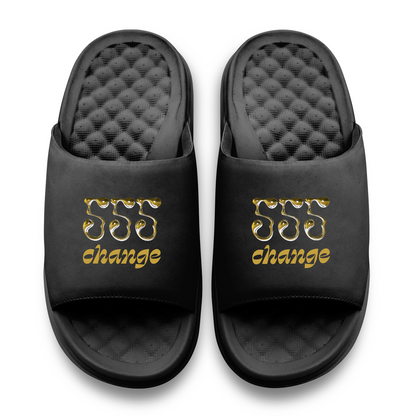 555 Angel Number Motive Slide Sandals