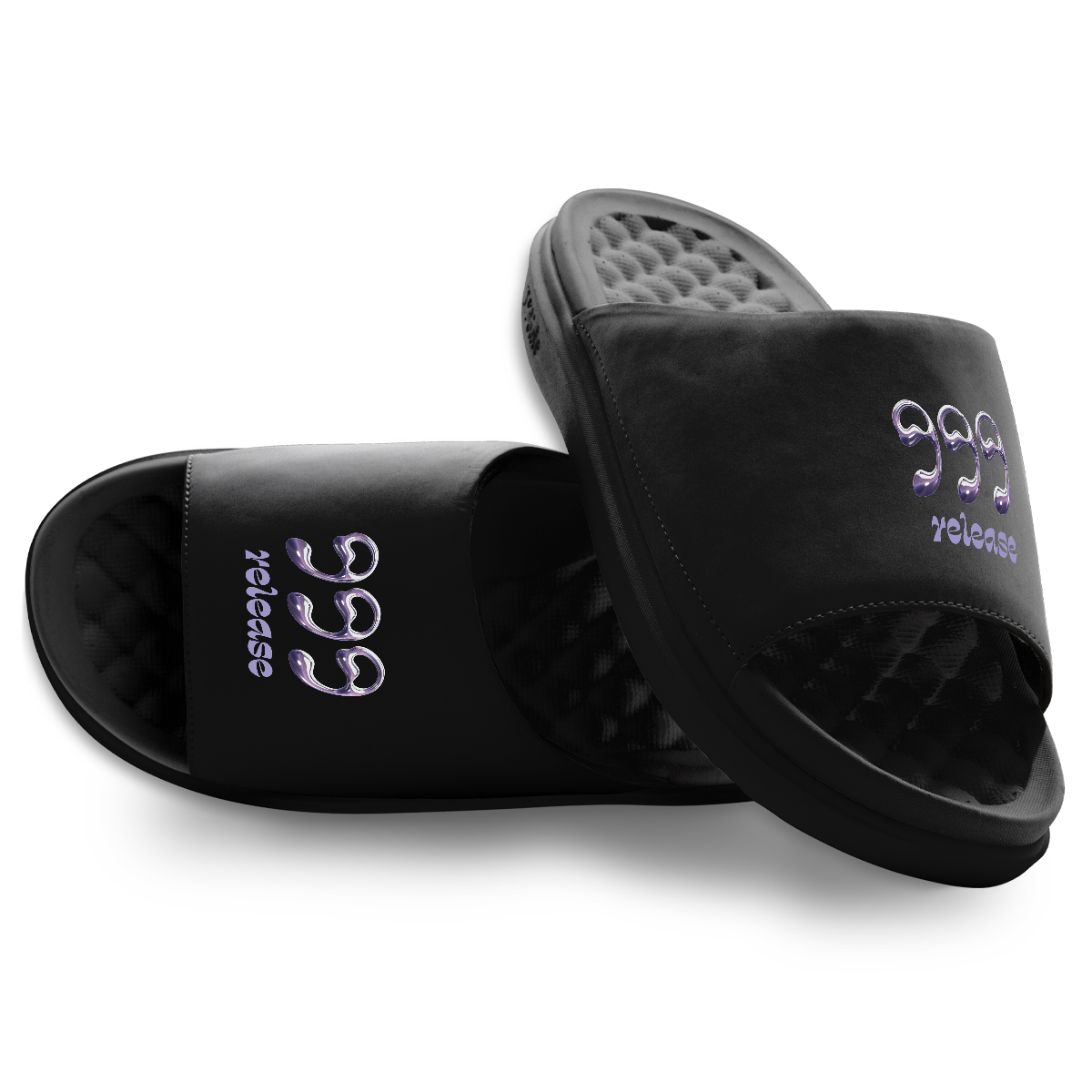 999 Angel Number Motive Slide Sandals