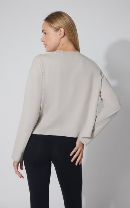 90 Degree by Reflex 2 PK Cotton Deluxe Boxy Long Sleeve Top