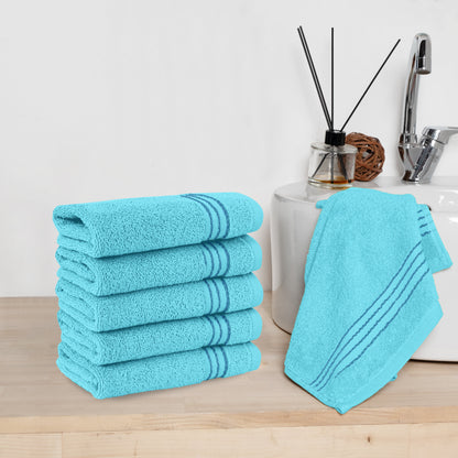 Elegant Comfort 6 Pack Premium Turkish Cotton Washcloths Set, 13 x 13 inch