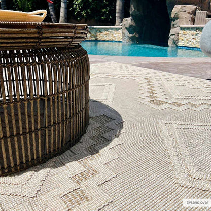 Arwid Bone Outdoor Area Rug - Clearance