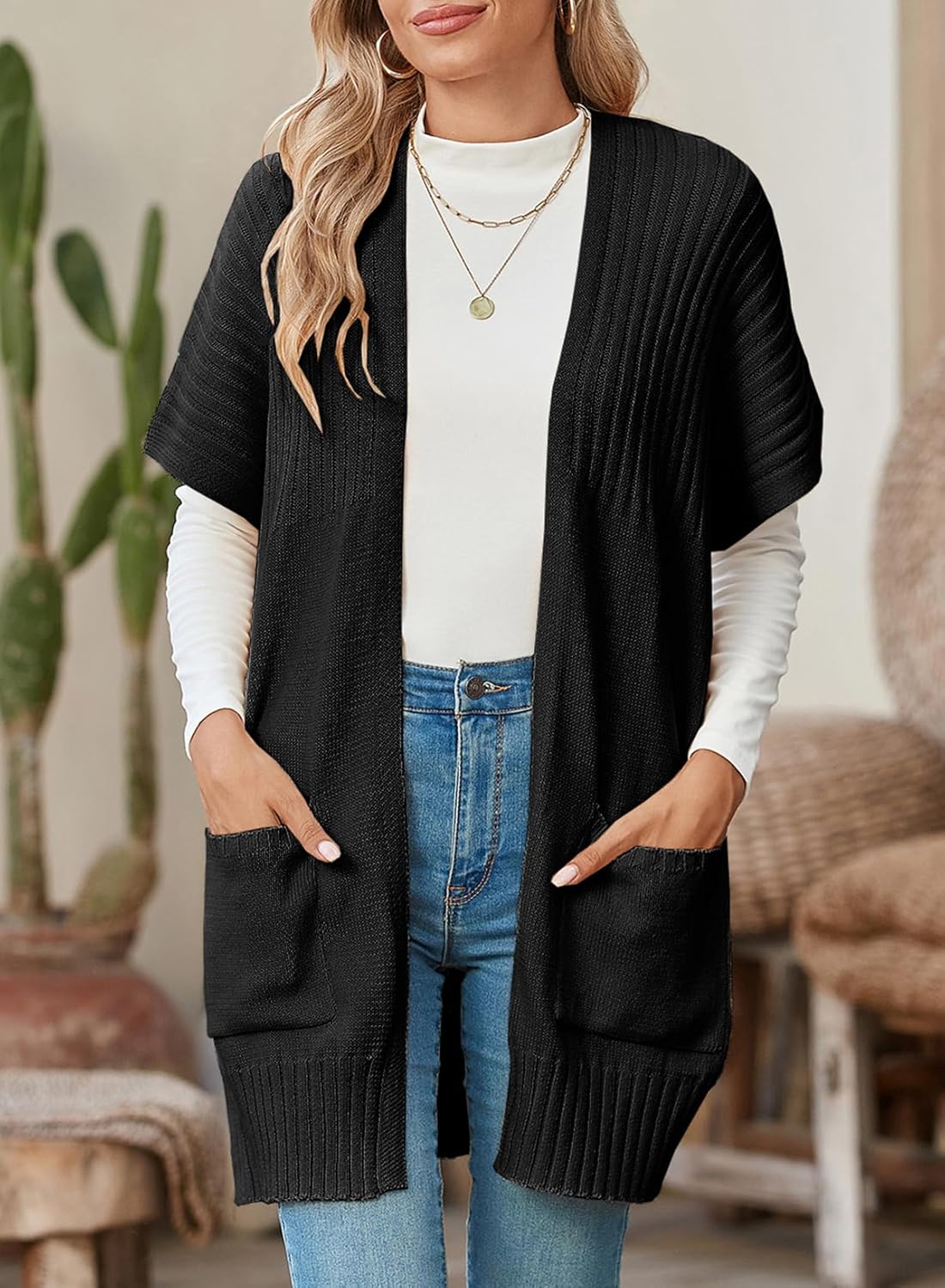 ✨Women's Lightweight Short Sleeve Knitted Cardigan