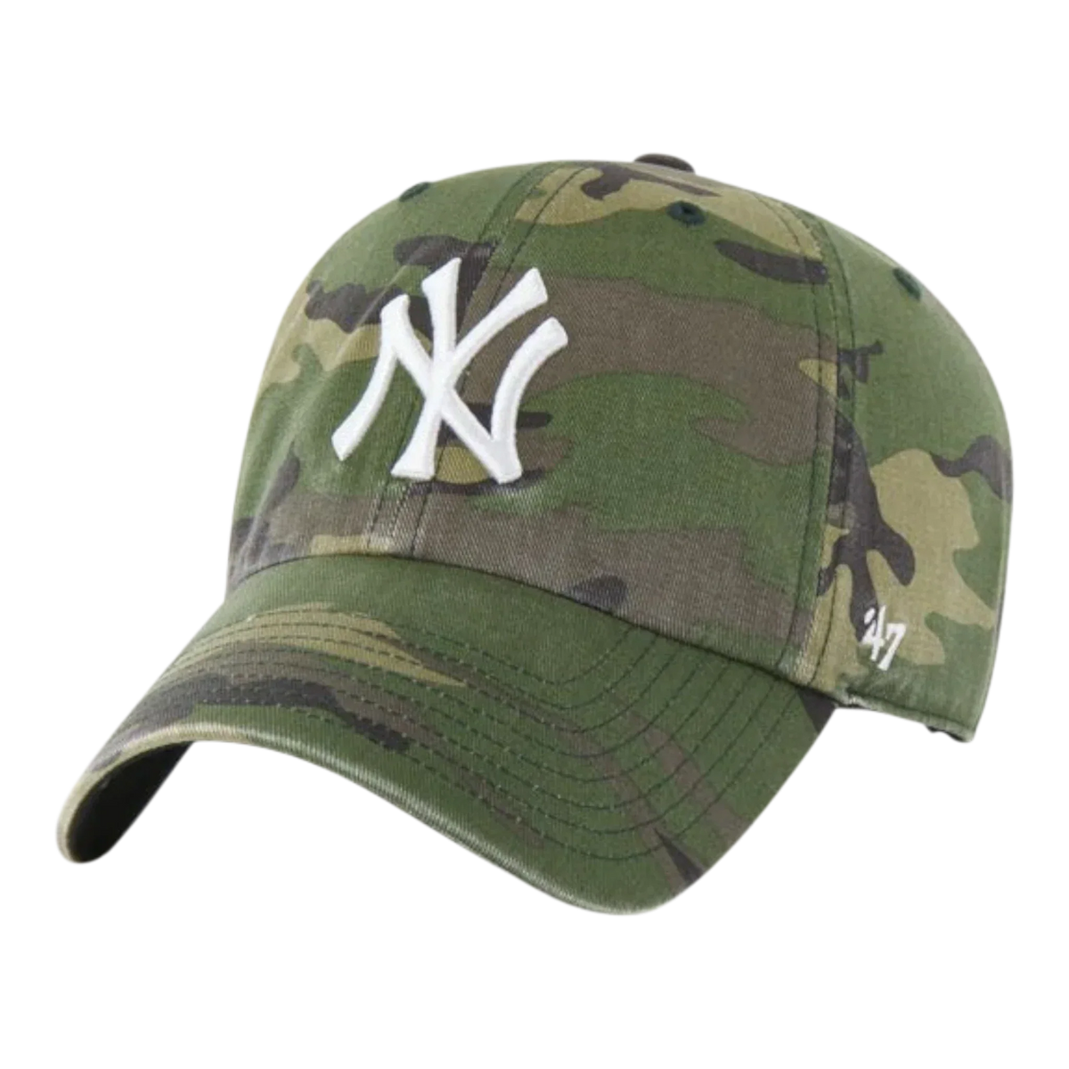 47 Brand Clean Up New York Yankees Strapback Hat — Camo Adjustable Cap