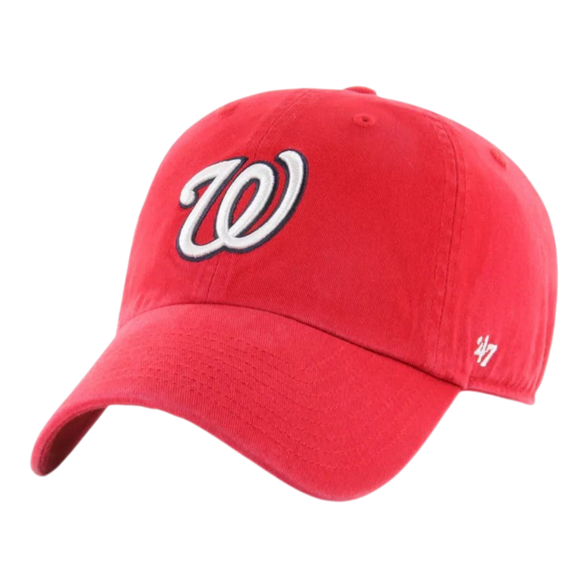 47 Brand Clean Up Washington Nationals Strapback Hat — Red Adjustable Cap