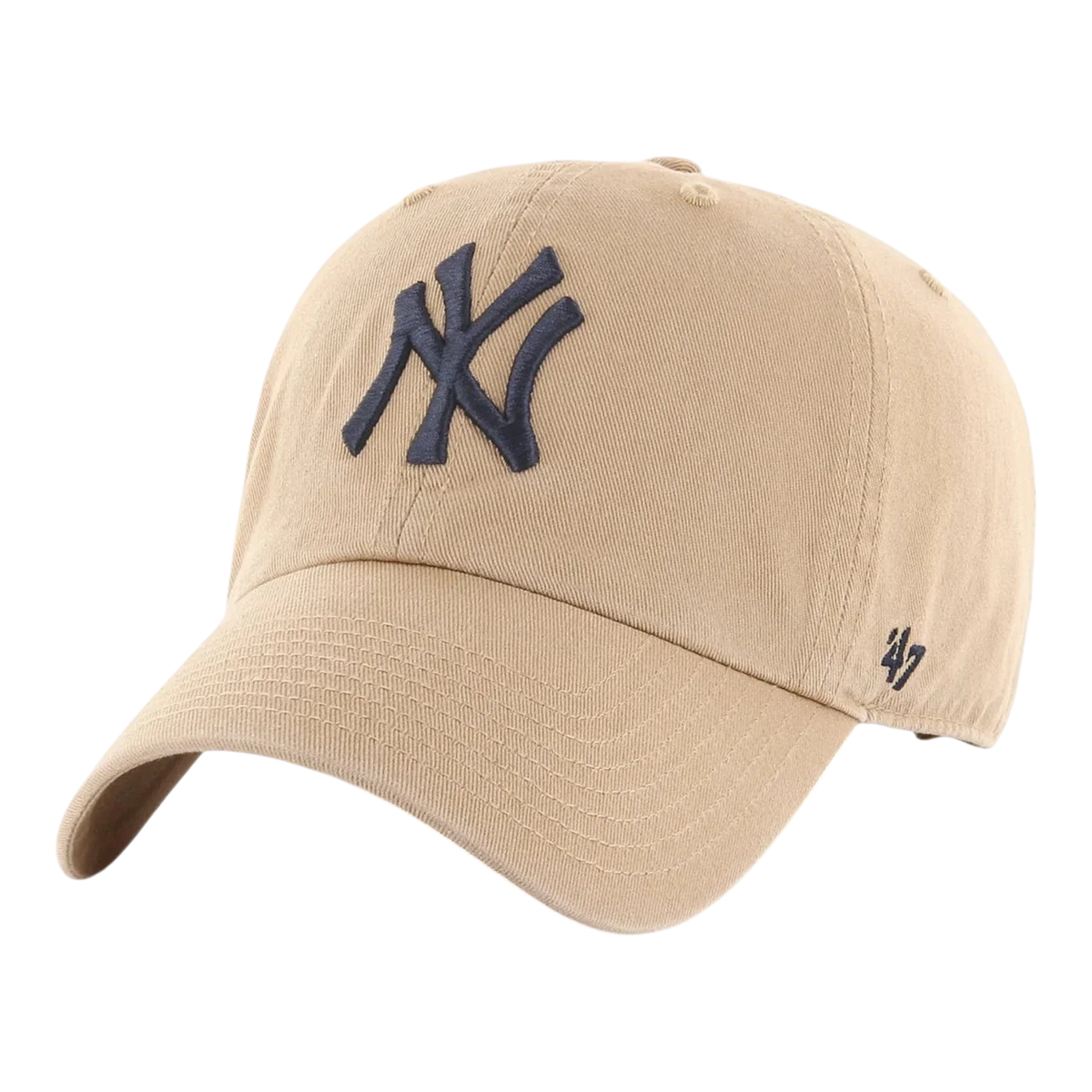 47 Brand Clean Up New York Yankees Strapback Hat — Khaki Adjustable Cap