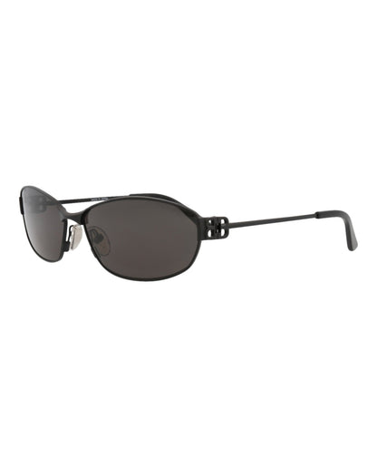 Balenciaga Square-Frame Metal Sunglasses