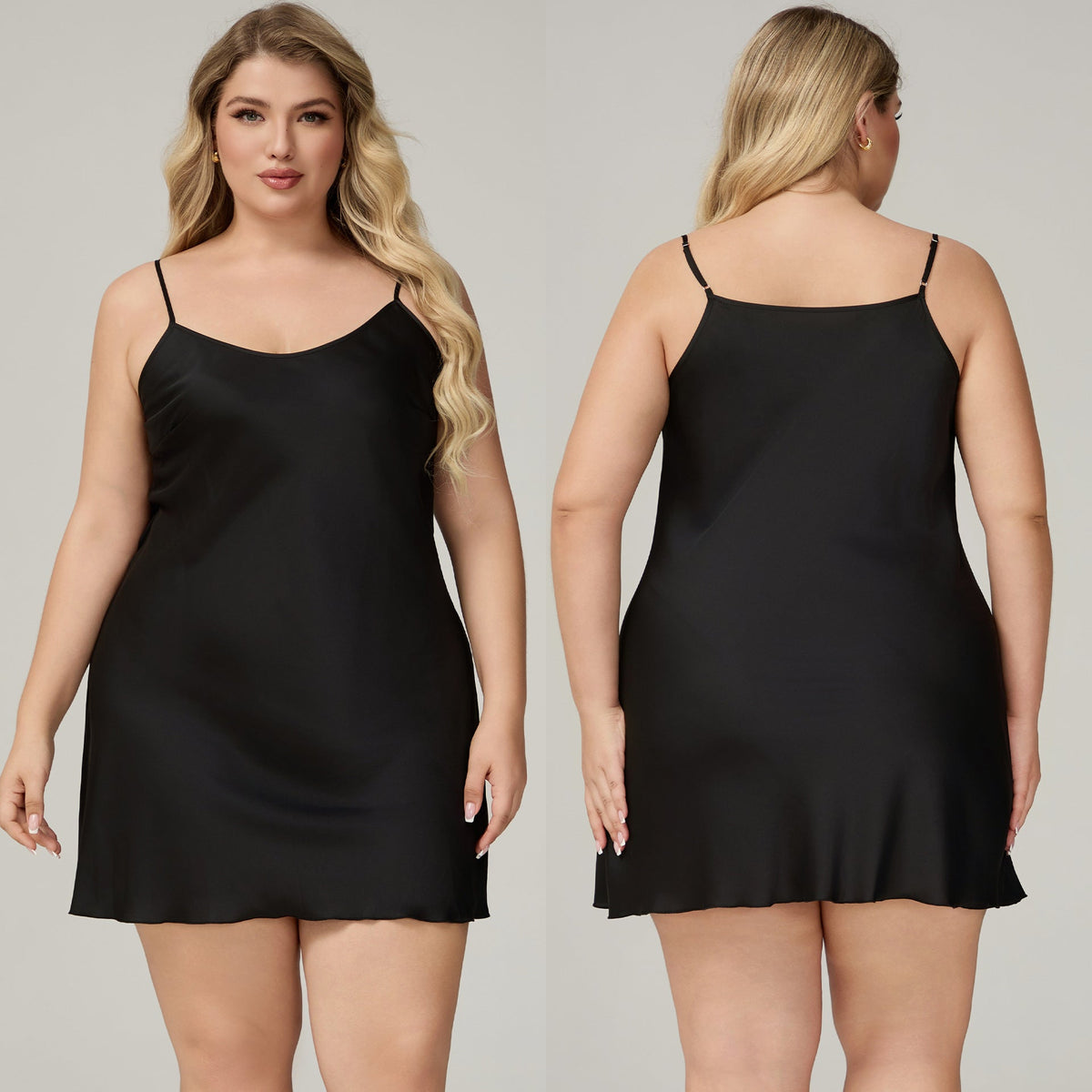 Elegant Satin Chiffon Sleepwear for Women, Summer Strap Sexy Nightdress, Simple Home Wear