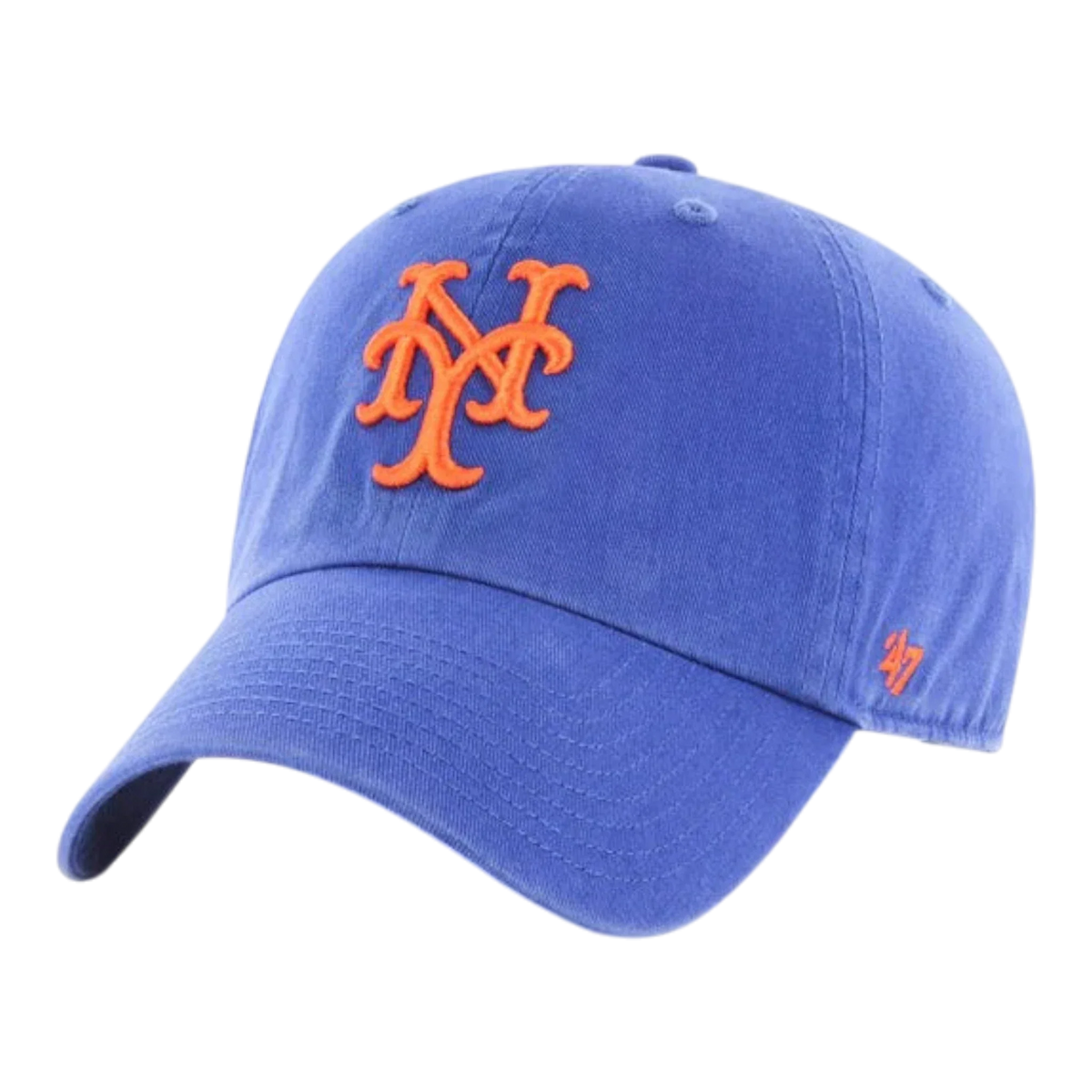 47 Brand Clean Up New York Mets Cooperstown Strapback Hat — Royal Blue Adjustable Cap