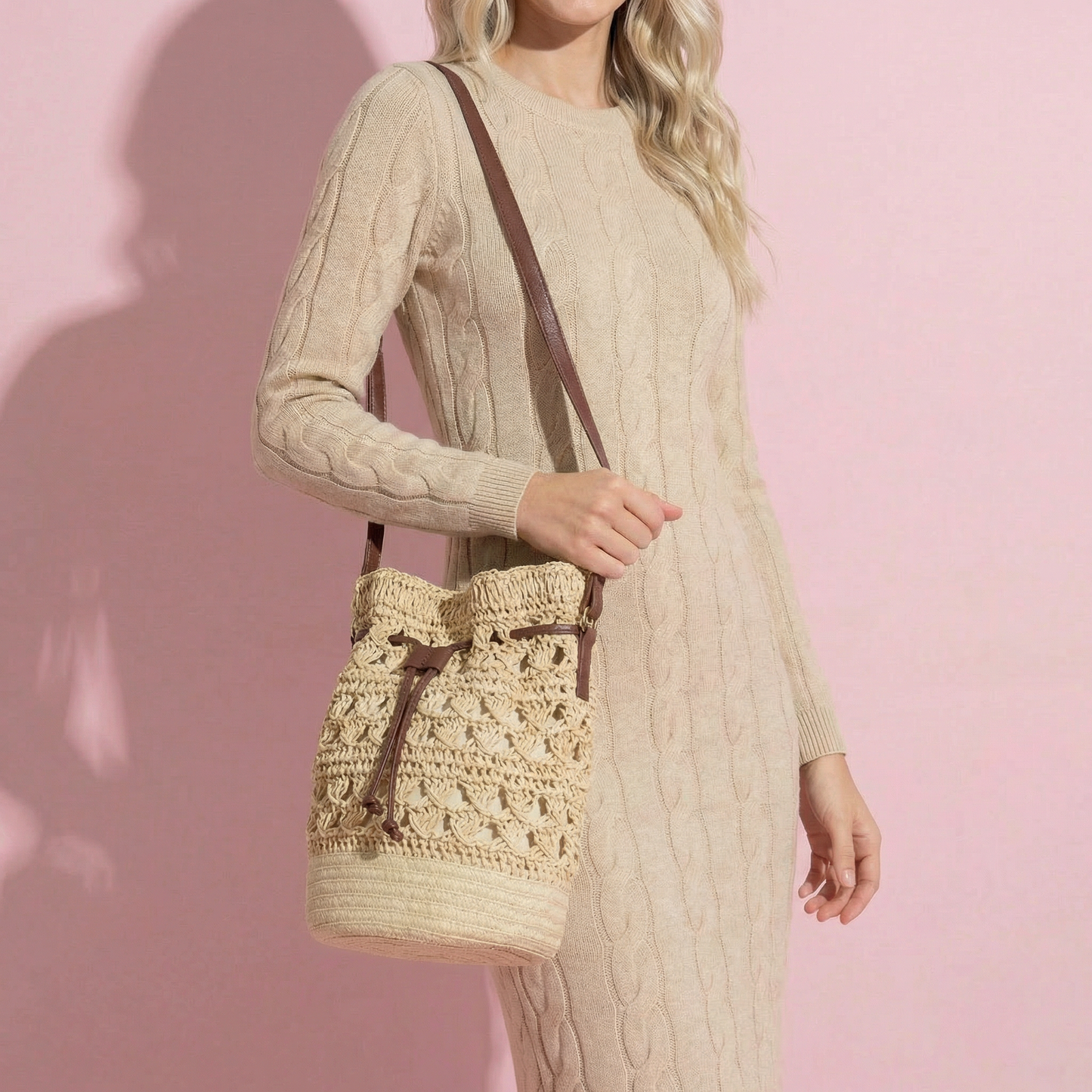 Anna-Kaci Women's Bohemian - Style Crochet Shoulder Bag
