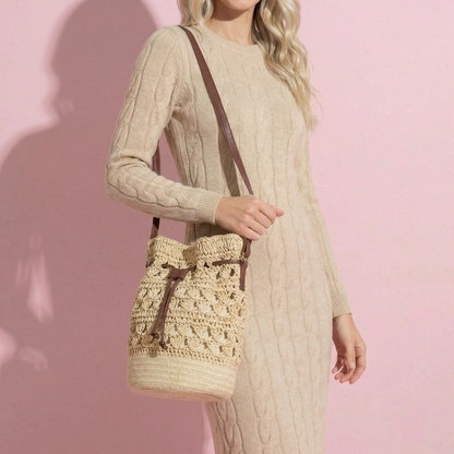 Anna-Kaci Women's Bohemian - Style Crochet Shoulder Bag