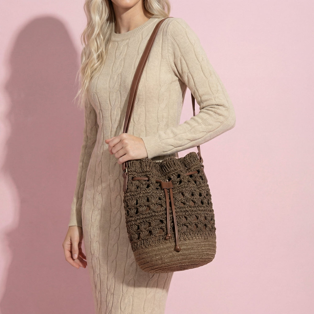 Anna-Kaci Women's Bohemian - Style Crochet Shoulder Bag