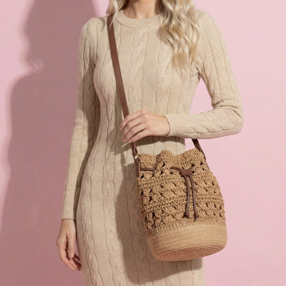 Anna-Kaci Women's Bohemian - Style Crochet Shoulder Bag