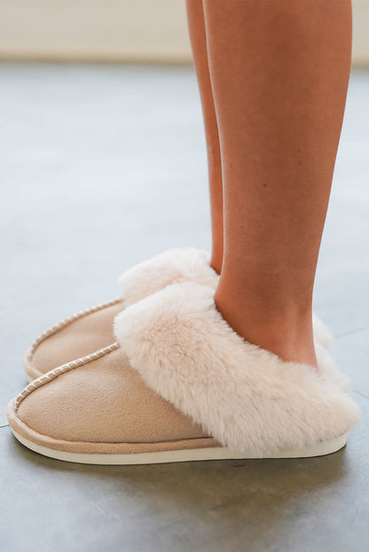 Threaded Pear Molly Plush Suede Winter Home Slippers