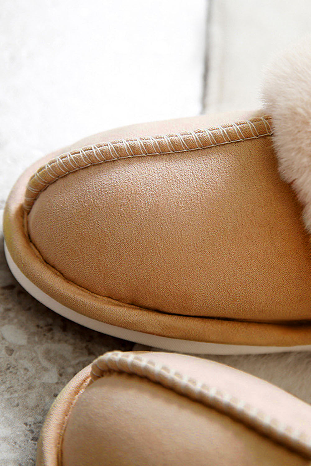 Threaded Pear Molly Plush Suede Winter Home Slippers