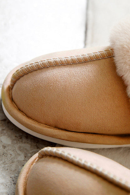 Threaded Pear Molly Plush Suede Winter Home Slippers