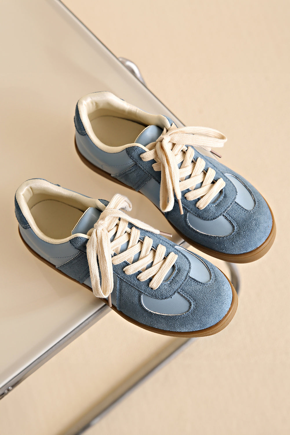 Threaded Pear Raina Two Tone Lace-up Sneakers