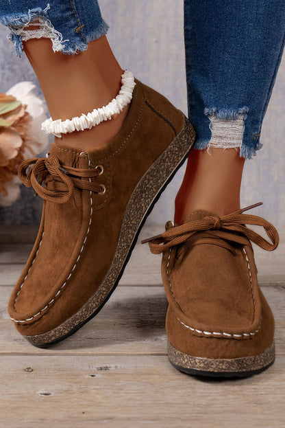 Threaded Pear Sutton Thick Sole Lace-up Casual Shoes
